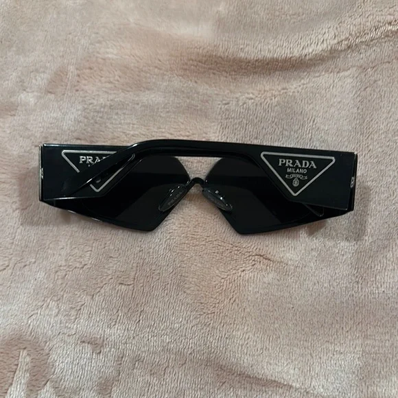 Prada | Accessories | Prada Angular Black Sunglasses | Poshmark display picture 3